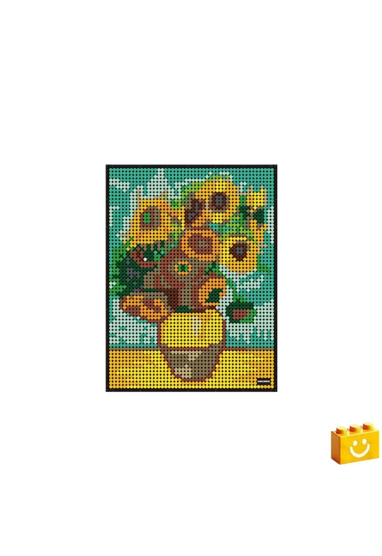 WANGE® 5122 - Van Gogh napraforgói építőjáték - 100% kompatibilis minden más kedvelt márkával