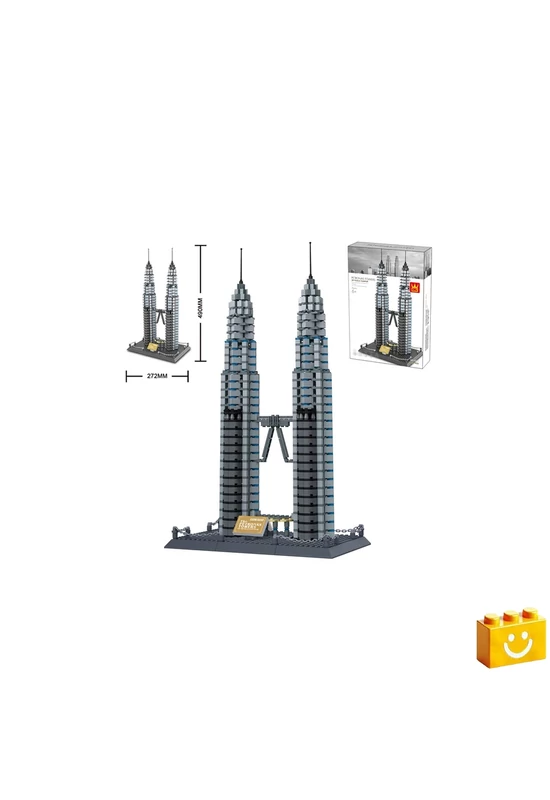 WANGE® 5213 - Petronas tornyok Kuala Lumpur – Malájzia építőjáték - 100% kompatibilis minden más kedvelt márkával