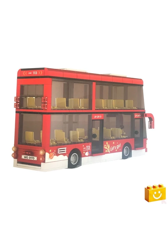WANGE® 5970 - Városnéző kétszintes busz építőjáték - 100% kompatibilis minden más kedvelt márkával