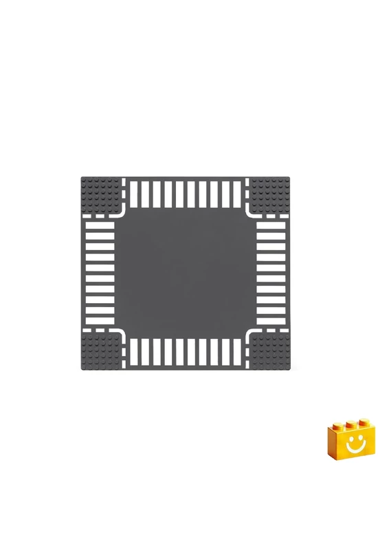 WANGE® 8812 | építőjáték alaplap - 100% kompatibilis minden más kedvelt márkával | 32x32 - út - zebrás kereszteződés