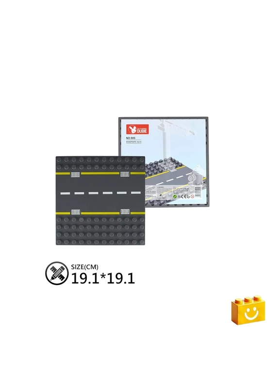 WANGE® 905 | építőjáték alaplap nagy méretű kockákhoz - 100% kompatibilis minden más kedvelt márka nagy méretű kockáival | 12x12 - egyenes út