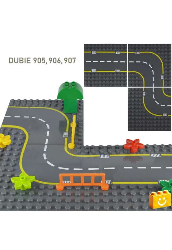WANGE® 905 | építőjáték alaplap nagy méretű kockákhoz - 100% kompatibilis minden más kedvelt márka nagy méretű kockáival | 12x12 - egyenes út