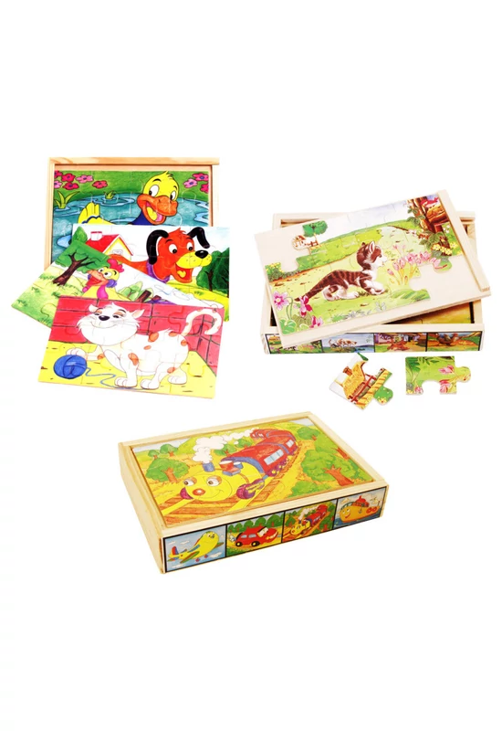 4 db 12 db-os puzzle dobozban (3 készlet együtt)