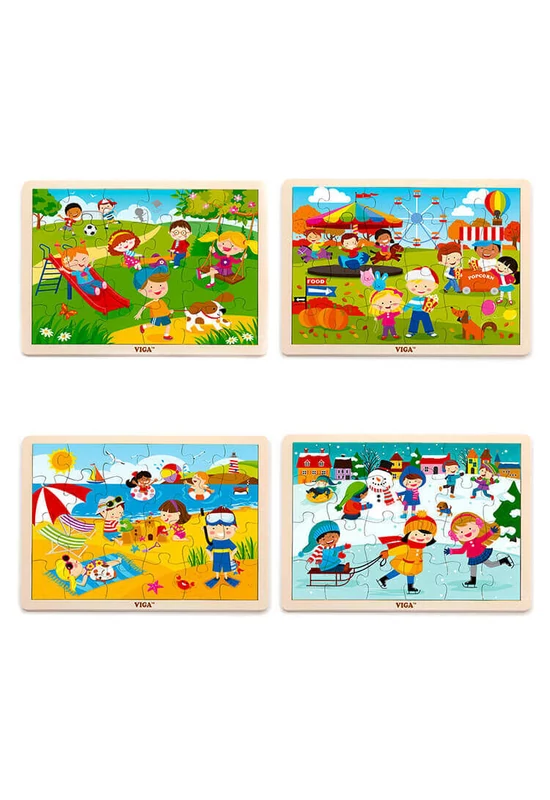 4 db 24 db-os puzzle együtt (4 évszak)
