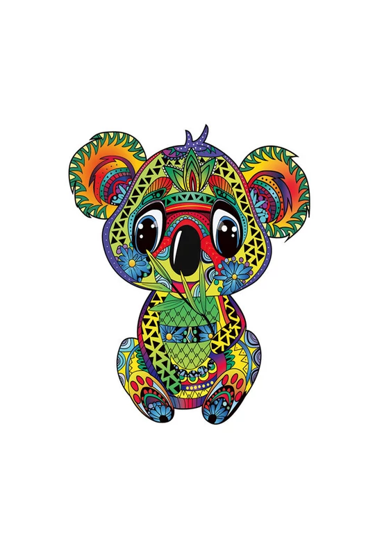 Fa puzzle, színes A3 méretű 172 db-os (koala)