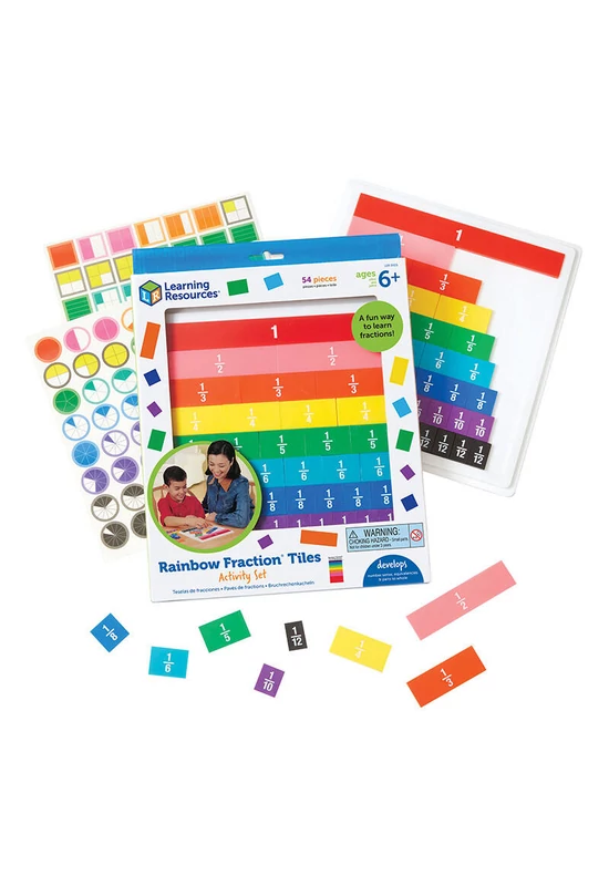 Learning Resources LER 0615 Rainbow Fraction Lapok Tálcával