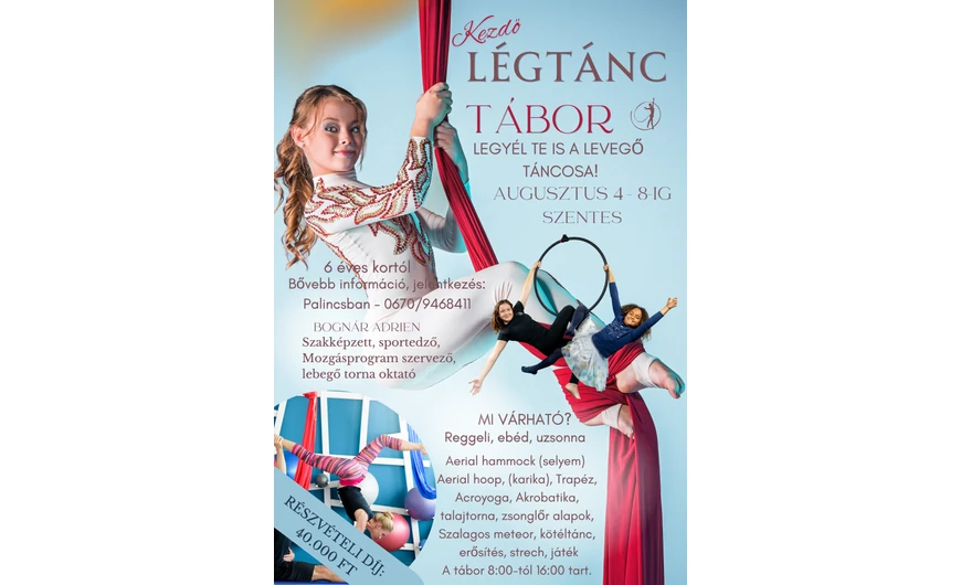 Légtorna és Mozgásművészeti Nyári Tábor – Kezdőknek